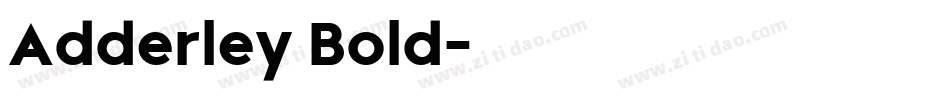 Adderley Bold字体转换